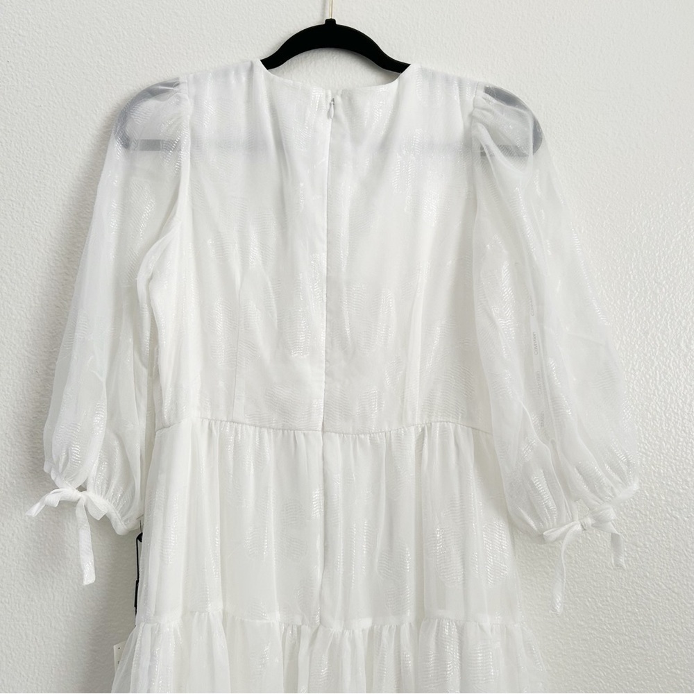 New Calvin Klein White Tiered Dress | Size 6 - Picture 7 of 8